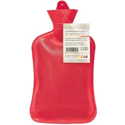 Servocare Rubberen warmwaterkruik rood | 2 liter